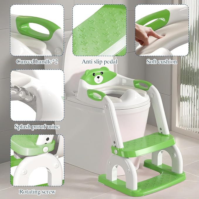 Potty Training Seat for Toddlers, Adjustable Height 2-in-1 Potty Training - Image 2