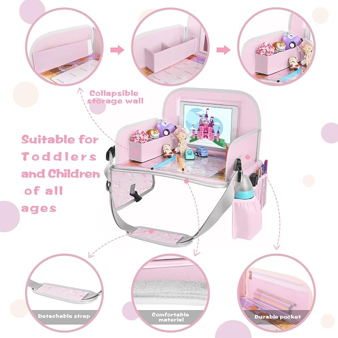 MENZOKE Kids Travel Tray, Car Seat Tray - Image 5