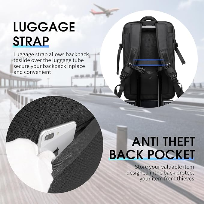 Travel Backpack for Women, Carry on Luggage 30L Flight Approved Water-resistant - Image 6