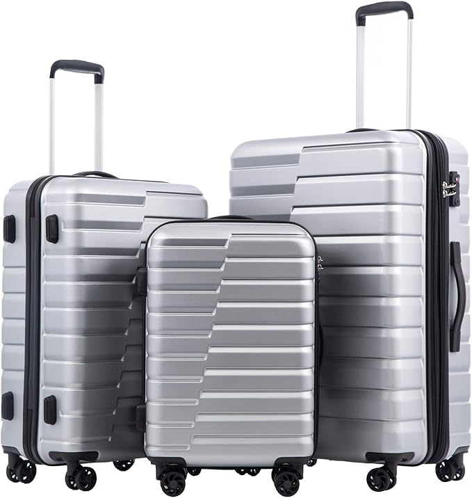 Coolife Luggage Sets, 3 Piece Hardshell Luggage Set by COOLIFE