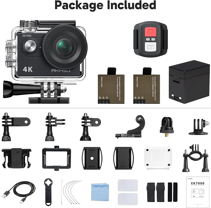 AKASO EK7000 4K30FPS 20MP WiFi Action Camera - Image 10