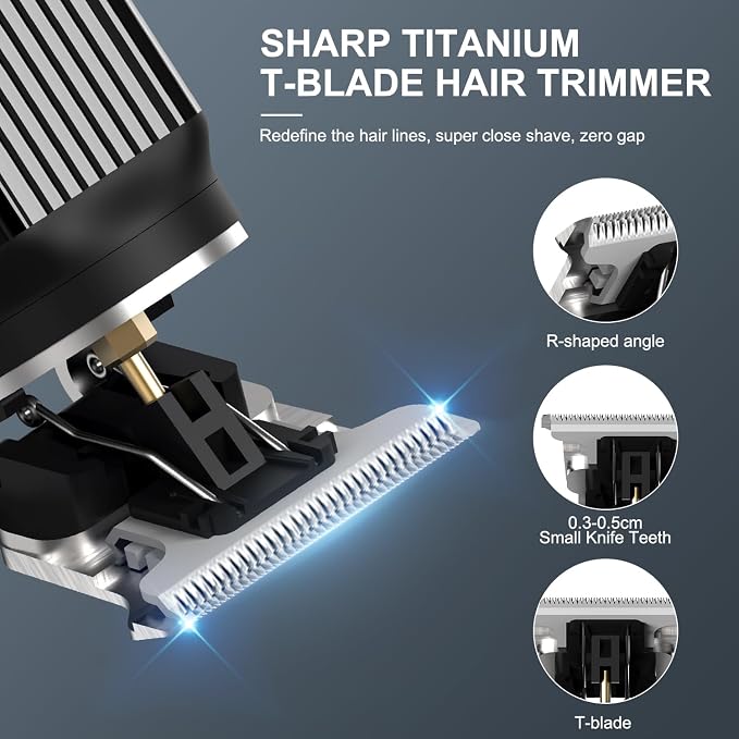 RESUXI Hair Clippers for Men T-Blade Trimmer Electric Shaver Razor Nose Hair - Image 3