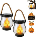 Solar Lantern Outdoor Lights, Flickering LED by Vimchaw