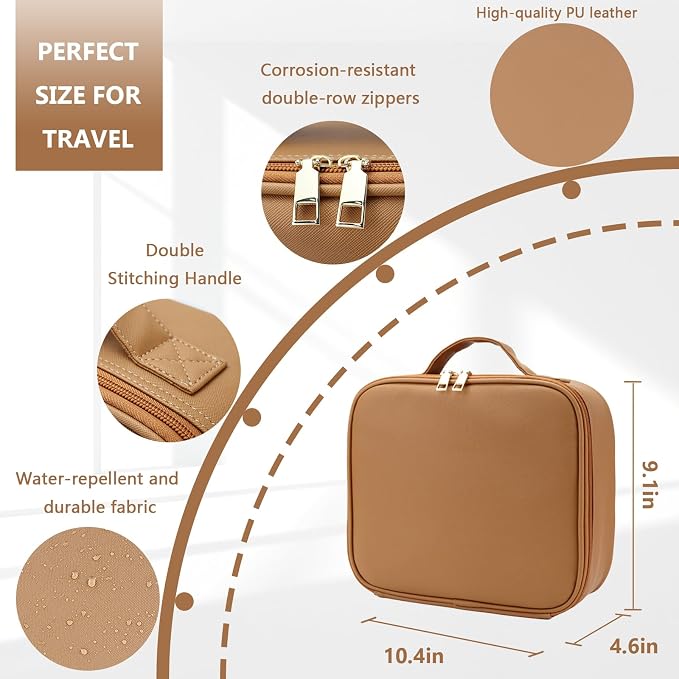 Travel Makeup Bag for Makeup Artists Large Makeup Case, - Image 2