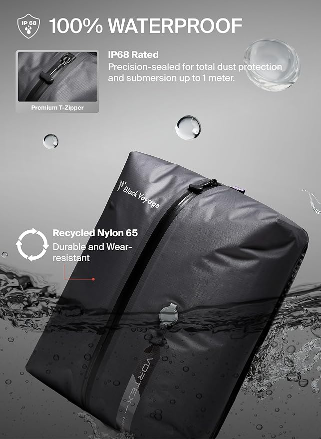 Black Voyage Reusable Vacuum Compression Travel Bag - Image 5
