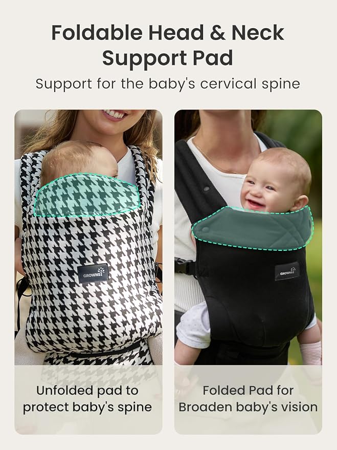 GROWNSY Baby Carrier Newborns to Toddlers, Ergonomic Baby Toddler Carrier - Image 6