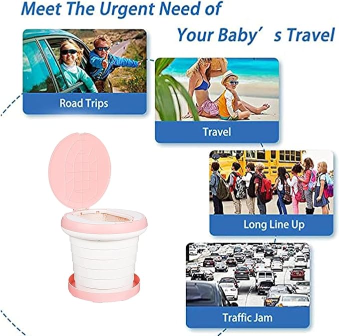 SunnySmile Travel Potty for Toddler, Portable and Foldable Toilet, Apply to - Image 3