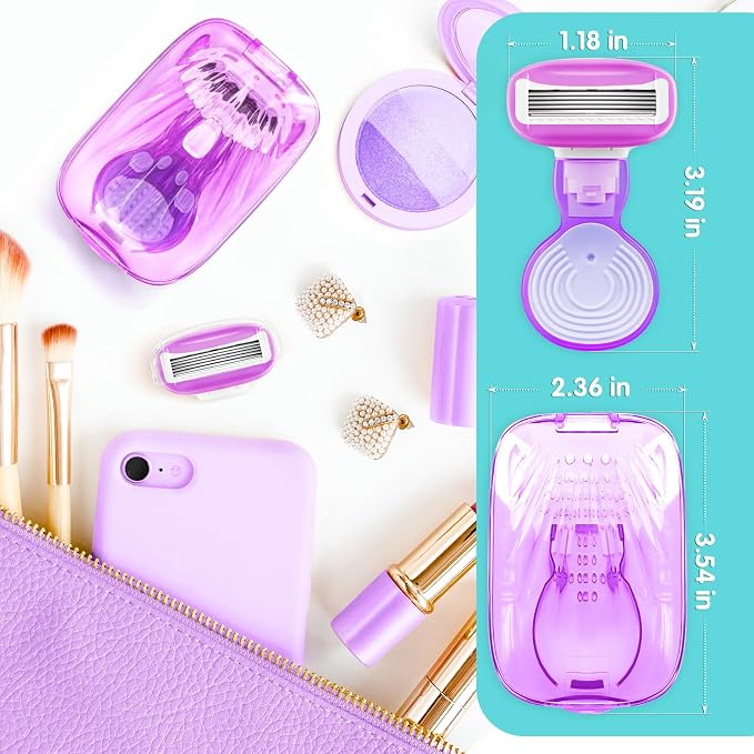 DreamGenius Travel Razors for Women Include 1 Handle and 5 Cartridges, Extra - Image 8