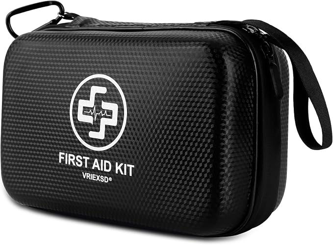 Premium First Aid Kit, 320 Piece Waterproof Hard Shell Eva First Aid Kit by VRIEXSD