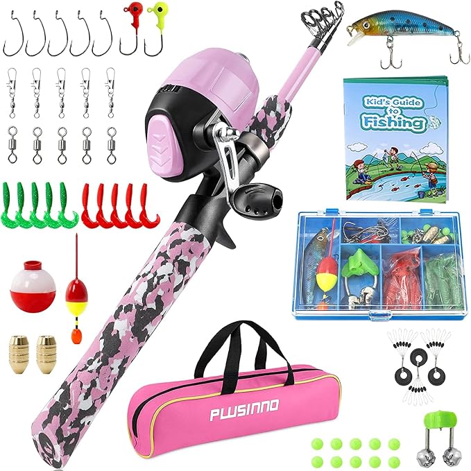 PLUSINNO Kids Fishing Pole by PLUSINNO