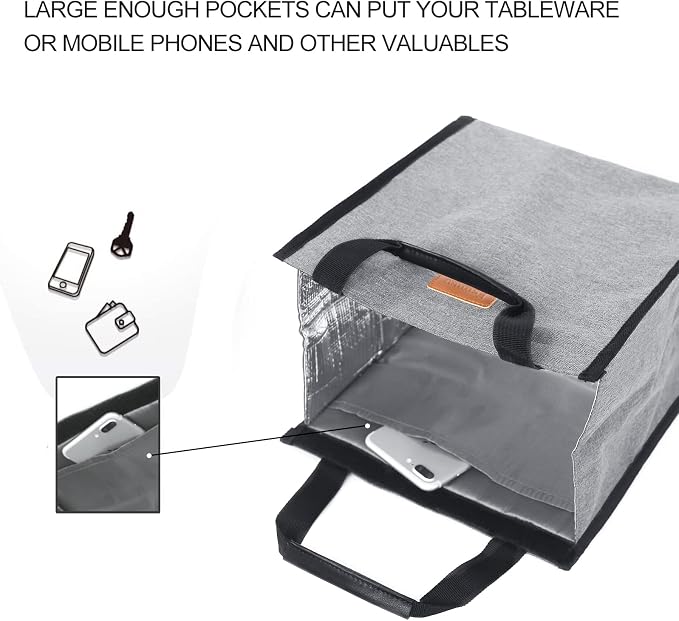 Lunch Bags for Women Insulated Reusable Lunch Tote - Image 4