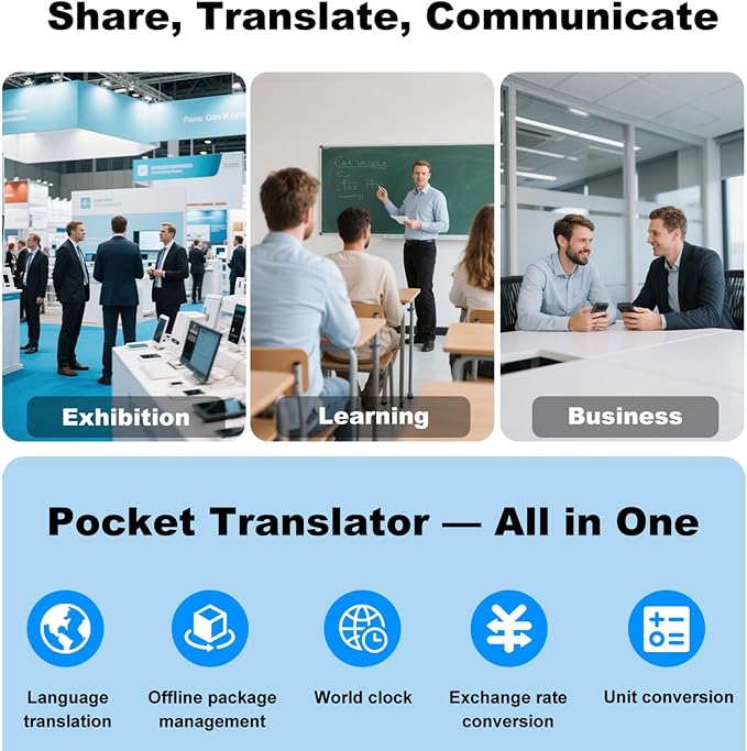 iTour D-pro Language Translator Device, Realtime Detachable Dual Screen AI - Image 5