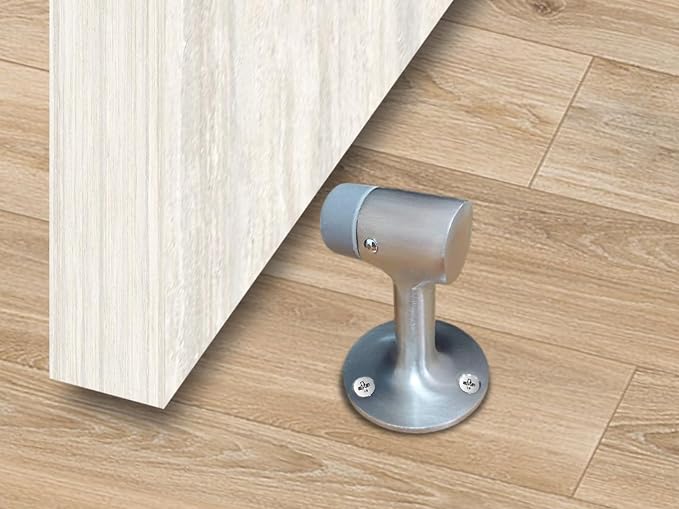 QCAA Solid Brass Door Stop, Satin NKL, 1 Pack, Made in Taiwan - Image 5