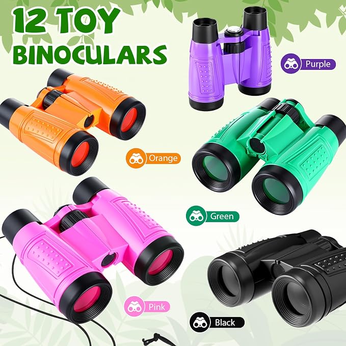 12 Set Binocular Compass Magnifying Glass Set Christmas Birthday Gift Small - Image 5