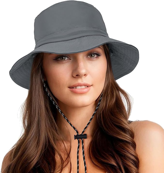 Durio Waterproof Bucket Hats for Woman UPF 50+ Sun Hat UV Protection Packable by DURIO