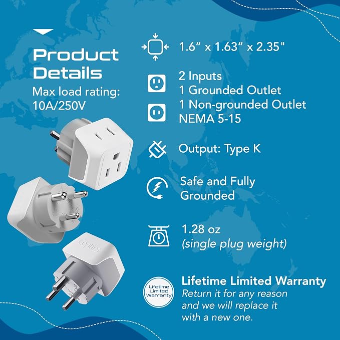 Ceptics Denmark Travel Adapter Plug - Image 4
