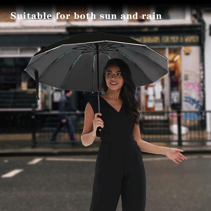 Large Double-Ribs Umbrella Automatic Folding Umbrella - Image 2