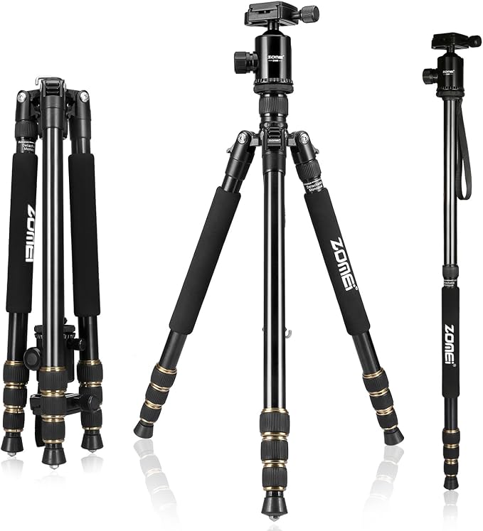ZOMEI Z688 Travel Camera Tripod Aluminum Alloy Portable Monopod by BONFOTO