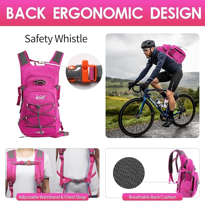 WOLT Hydration Backpack 18L Hiking Water Backpack - Image 6