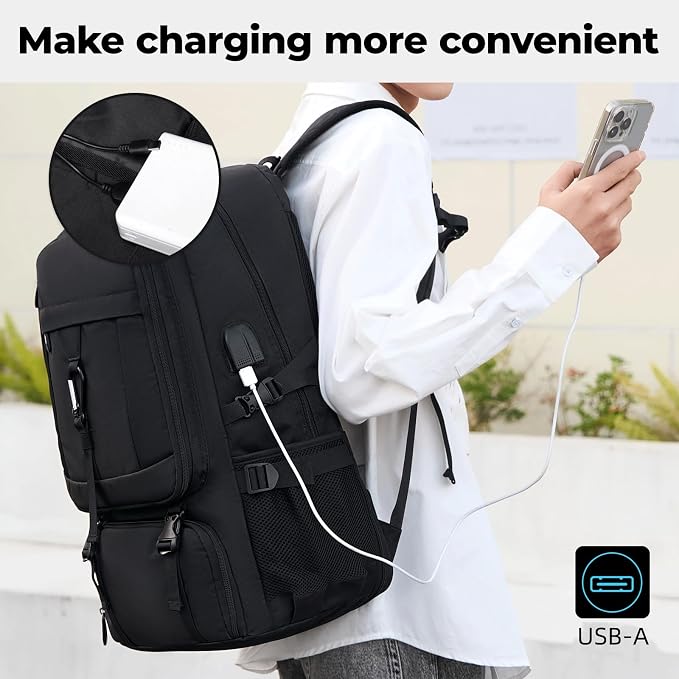 18.4 Inch gym backpack with shoe compartment, 80L Multiple Compartments - Image 7