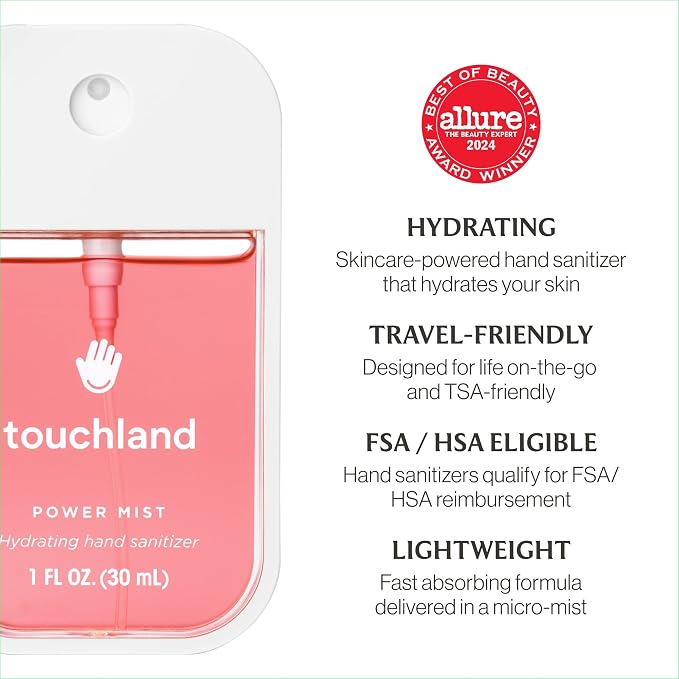 Touchland Power Mist Hydrating Hand Sanitizer Spray, FRESH 5 Set, 1 FL. OZ. - Image 8