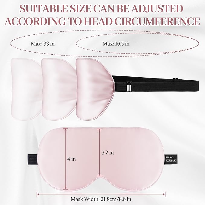 Silk Sleep Mask Eye Cover, 100% Mulberry Silk Women Men Eye Mask - Image 6