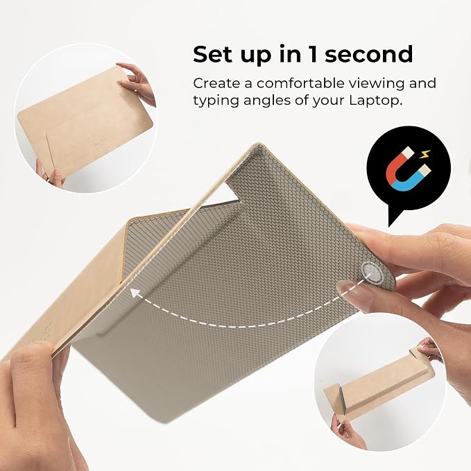 SenseAGE Laptop Stand for Desk, Ergonomic Notebook Stand, Foldable & Portable - Image 5