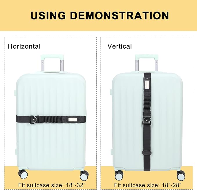 Vigorport Luggage Straps for Suitcases TSA Approved Suitcase Belt, Stretchable - Image 6