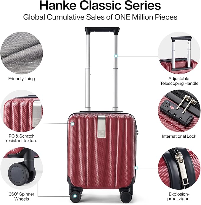 Hanke 14 Inch Underseat Carry On Luggage - Image 4