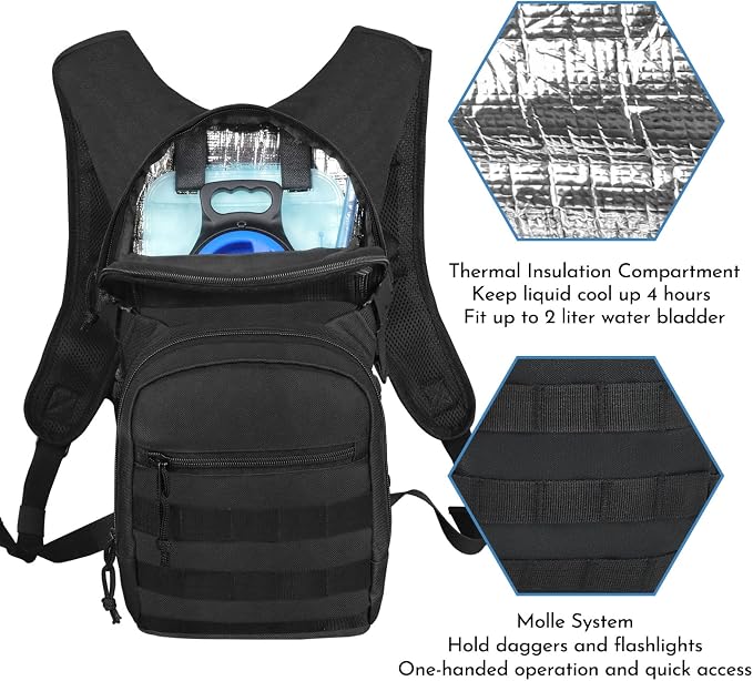 Tactical Hydration Backpack 2L Water Bladder - Image 2