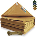 FoundGo 12x12ft Canvas Tarp 22 Mil Tarps 14 oz Canvas Tarpaulin Heavy Duty by FoundGo