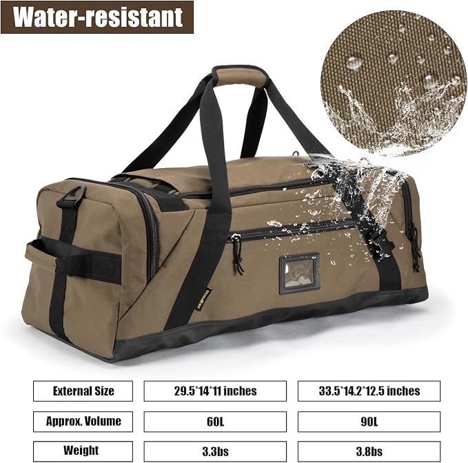 90L Large Duffle Bag, Gym Bags For Men Weekend Bag For Women Travel Backpack - Image 4