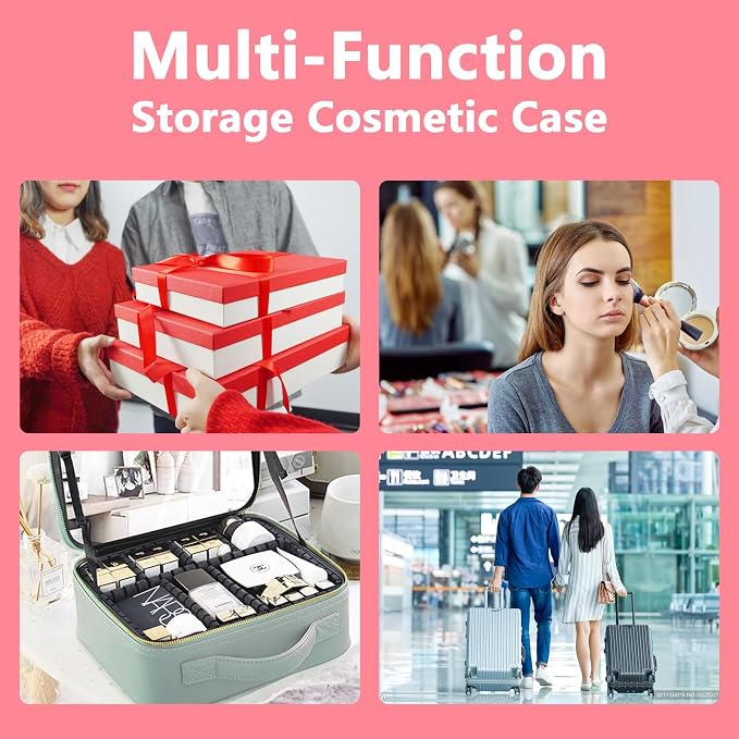 Travel Makeup Bag for Women and Makeup Artists Cosmetic Organizer Large Makeup - Image 5