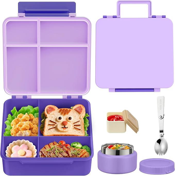 Bento Lunch Box for Kids with 9oz Soup Thermo Leak-Proof Lunch Food Container by Aimsnk