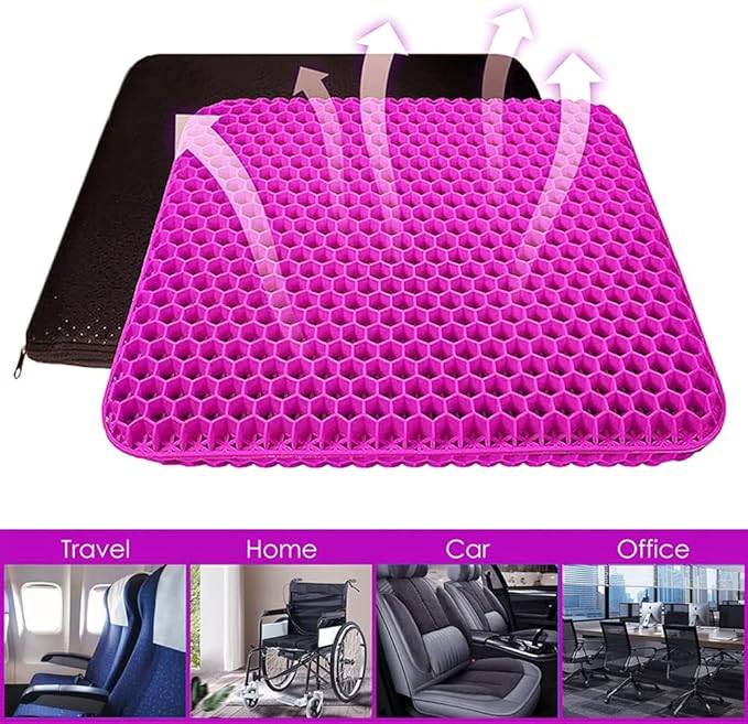 Gel Seat Cushion, Office Seat Cushion Chair Pads - Image 4