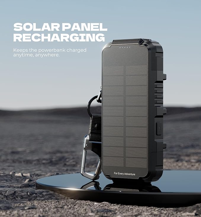 Dexnor Solar Charger Power Bank 27, 65W PD3.0 & QC3.0 Fast Charging Powerbank - Image 7