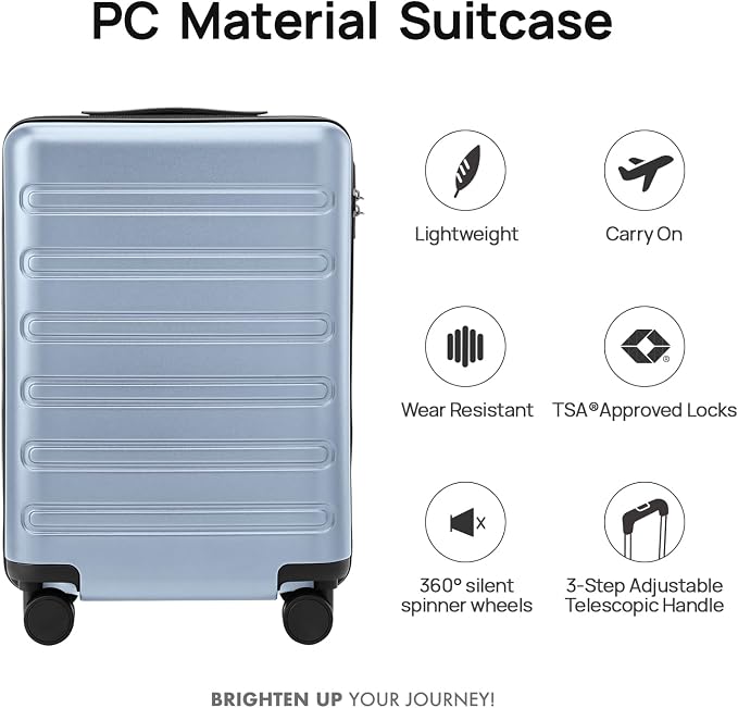 Carry on Luggage 22 X 14 X 9 Airline Approved, 20 Inch Luggage - Image 4