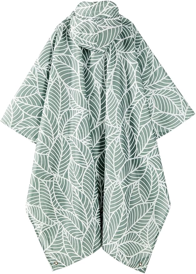 salamra Hooded Rain Poncho Waterproof Raincoat Jacket - Image 5