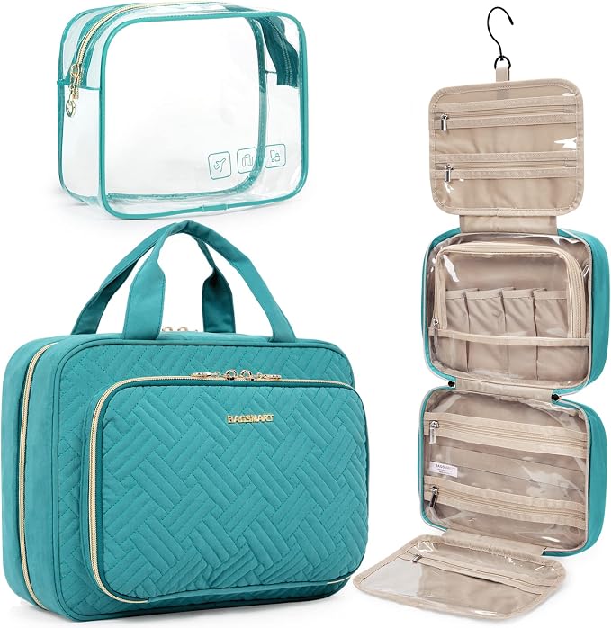 BAGSMART Toiletry Bag Hanging Travel Makeup Organizer by BAGSMART