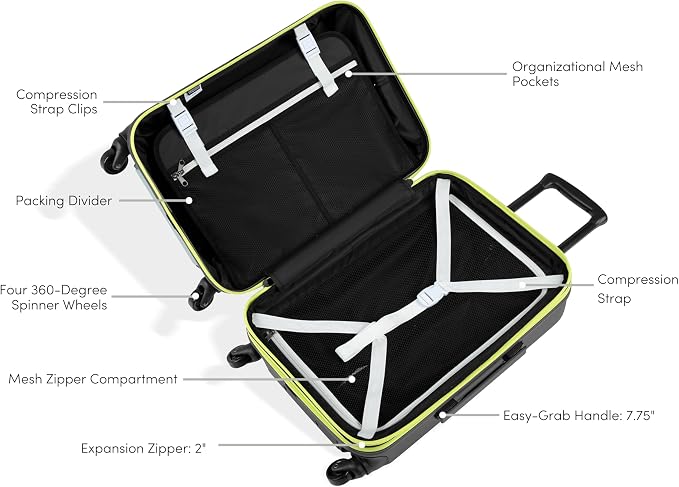 Sherpani Meridian, 22 Inch Carry On Luggage Airline Approved, Rolling Hardside - Image 5