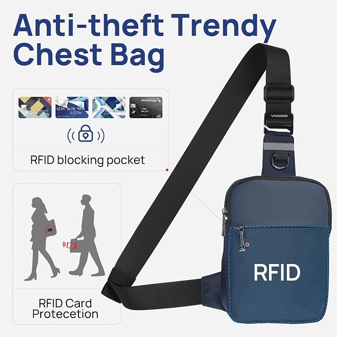 VADOO Mini Sling Bag for Men Women, Small Crossbody Bag - Image 2