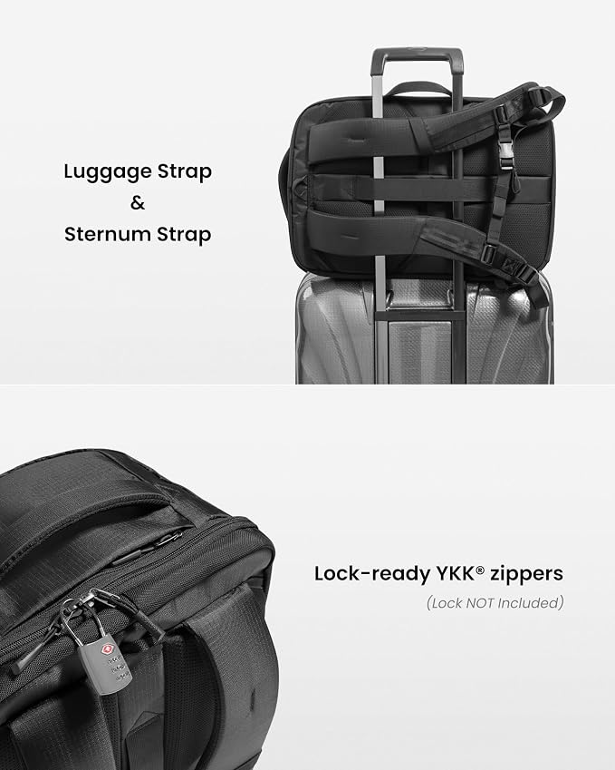 tomtoc Travel Backpack 28L, TSA Friendly Flight Approved Carry-on Luggage Hand - Image 9