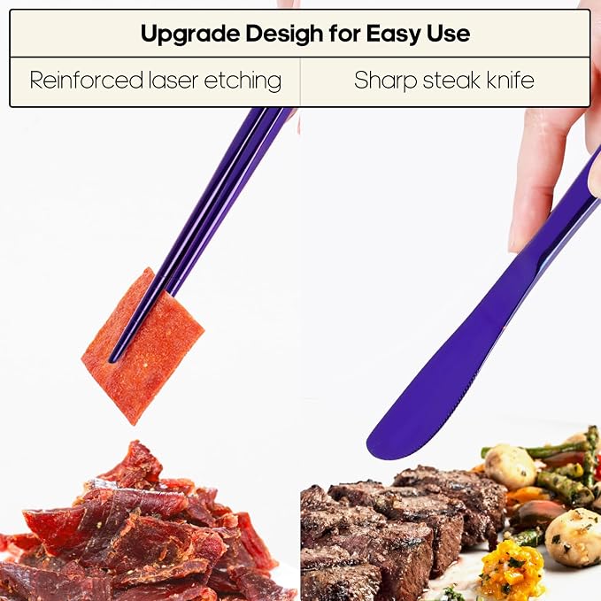Travel Utensils with Case, Quatish Portable Silverware Set - Image 4