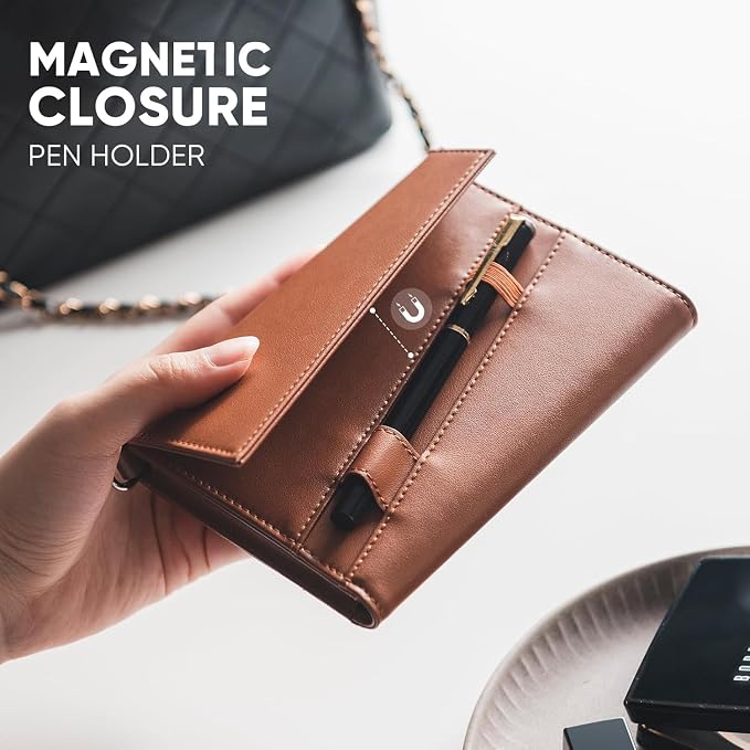 Real Leather Wallet RFID Blocking Passport Holder - Image 6