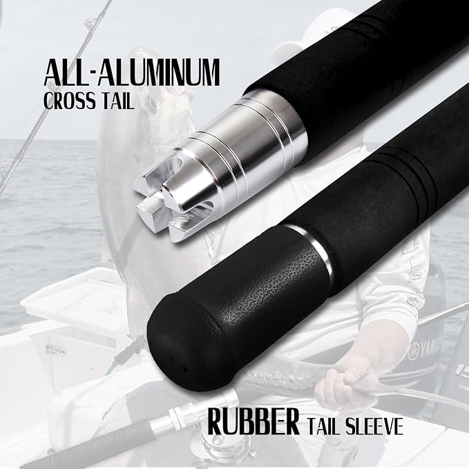 Fiblink Saltwater Offshore Heavy Trolling Fishing Rod Big Game Conventional - Image 8