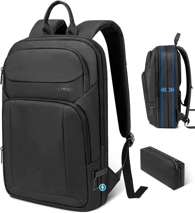 Backpack for Men Slim & Expandable Travel Laptop Backpack by LIXIIN