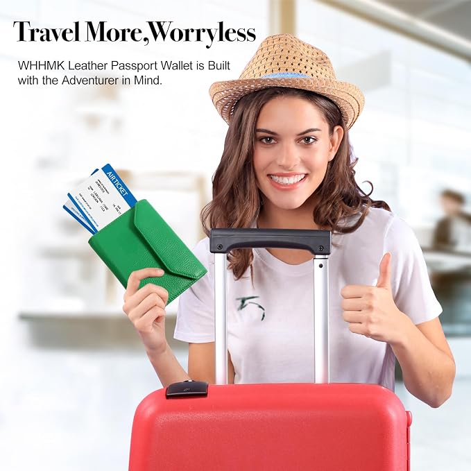 Leather Passport Holder Cover, Passport Book Holder, Rfid Blocking Travel - Image 7