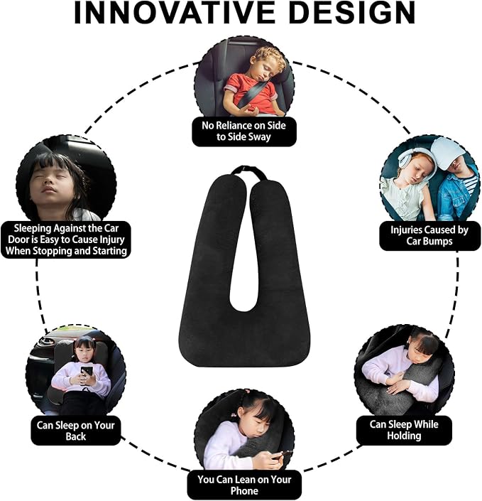 Travel Pillow, Travel Pillow for Kids, Sleeper Hold Pillow Travel, Removable - Image 5