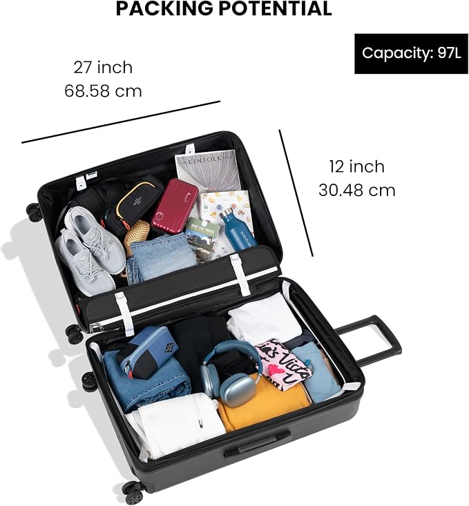 Sherpani Meridian, 29 Inch Travel Hardside Luggage, Durable Hardshell Luggage - Image 4