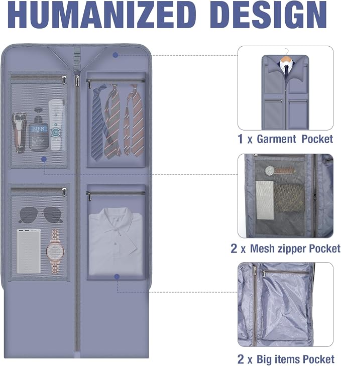 Softside Rolling Garment Bag, Large Duffle Garment Bag - Image 7